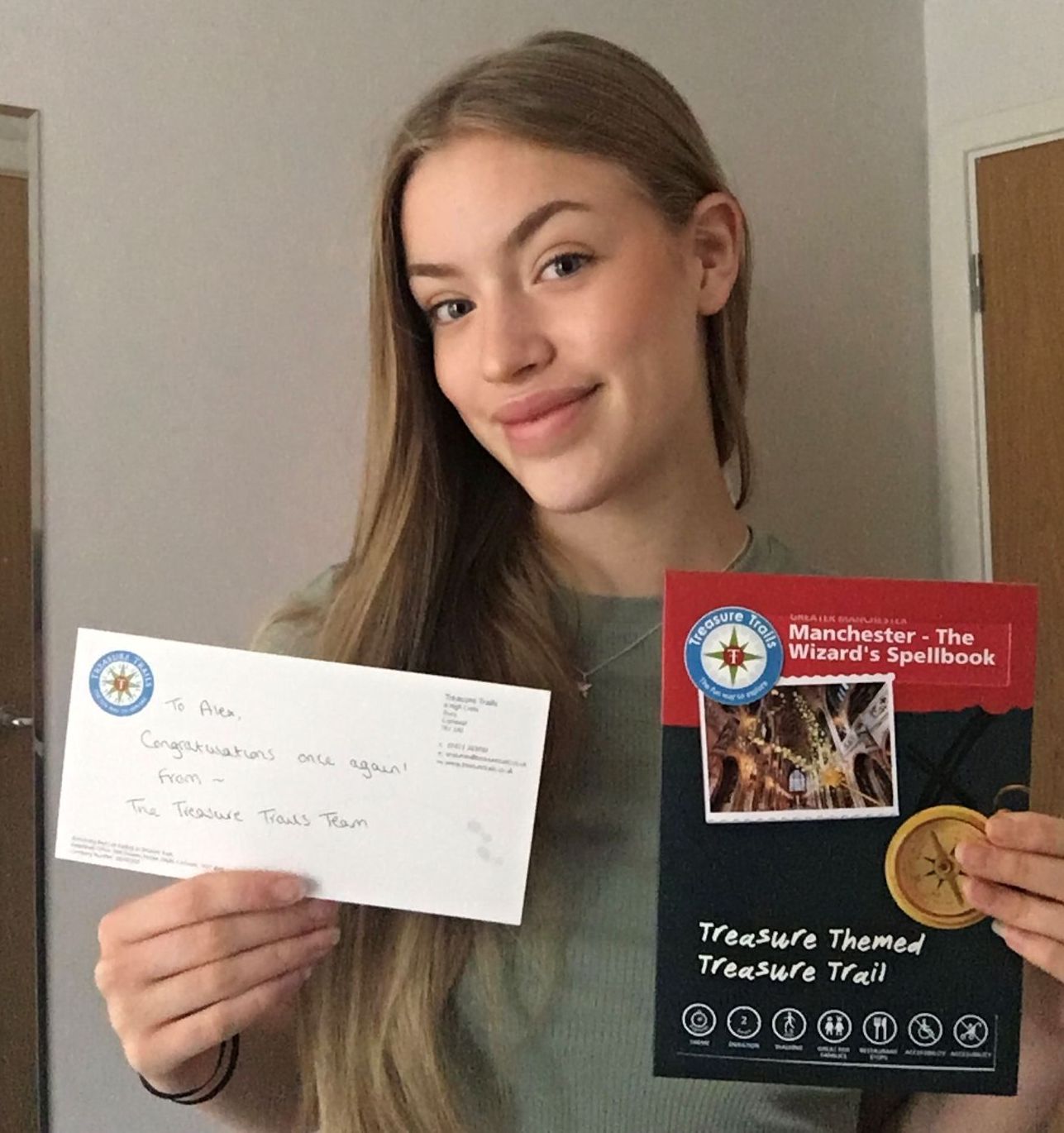 Alex Roberts is our September winner after submitting a correct answer for the Manchester - The Wizard's Spellbook Trail Alex Roberts is our September winner after submitting a correct answer for the Manchester - The Wizard's Spellbook Trail