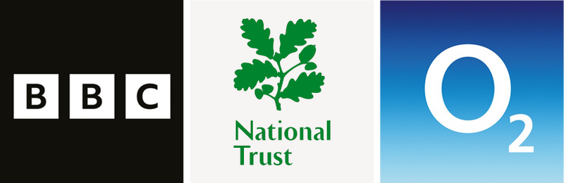 We've worked with big brands like BBC, The National Trust, O2...